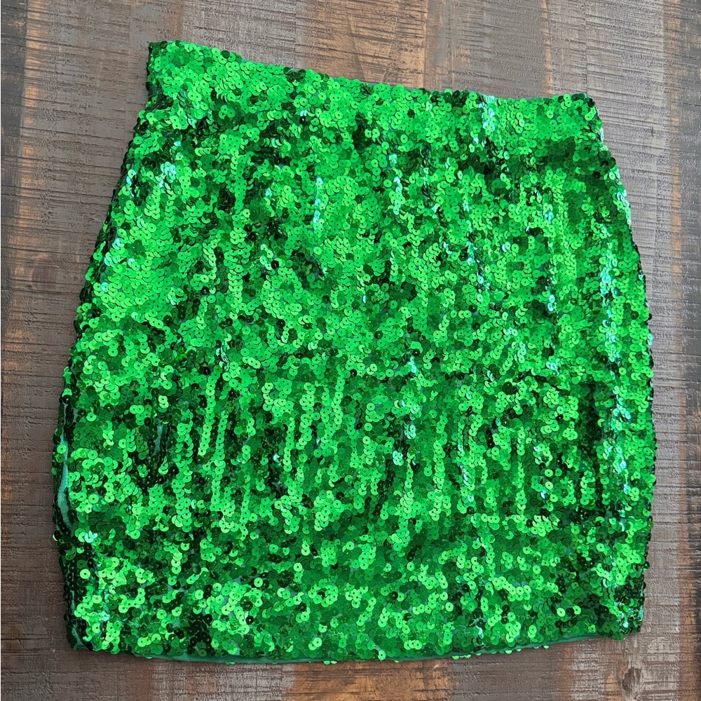 NWT MANER Sequin Skirt Sparkle Stretchy Bodycon Mini Skirts Night Out Party